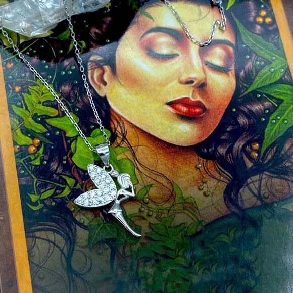 Fairy CZ Sterling Silver Necklace - Picture 1 of 4